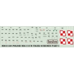 MD32180 Polish MiG-21UM Tiger Schemes Part I